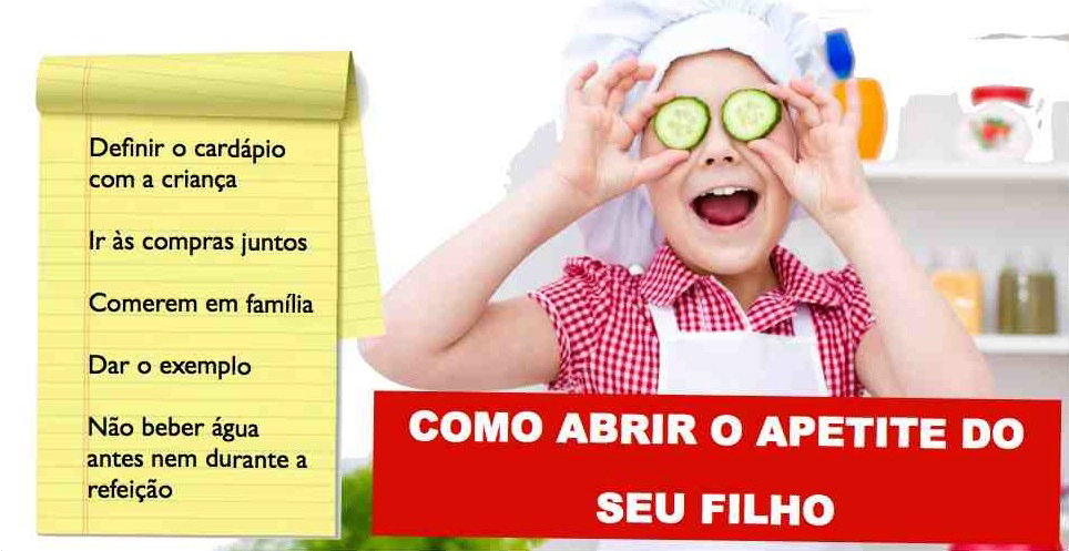 9 dicas para abrir o apetite da criança - Tua Saúde
