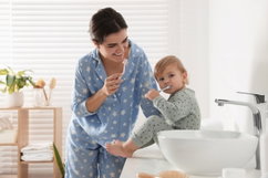 Imagen ilustrativa del artículo Cuándo se deben cepillar los dientes del bebé