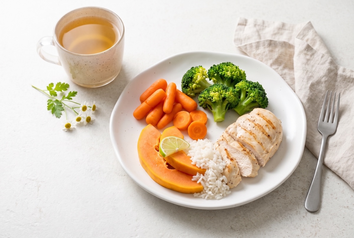 Illustrative image of the article Gastritis Diet: Foods to Eat & Avoid (+ 7-Day Meal Plan)