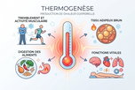 Image illustrative de l'article Thermogenèse: c'est quoi, à quoi ça sert, fonctionnement (et types)