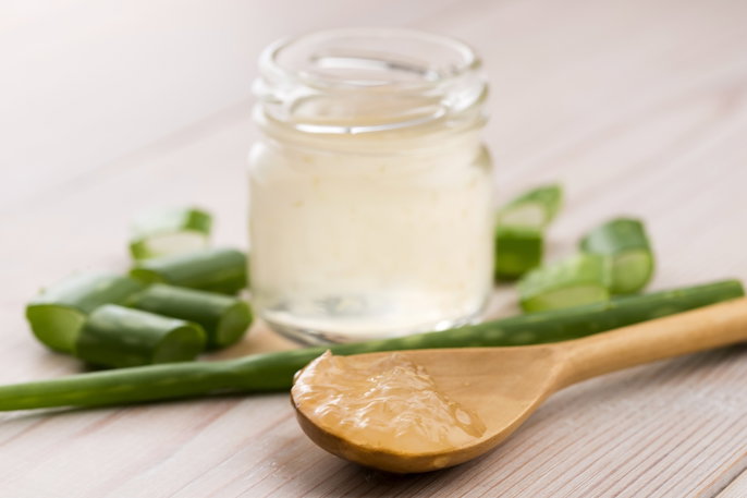 glass of aloe vera juice