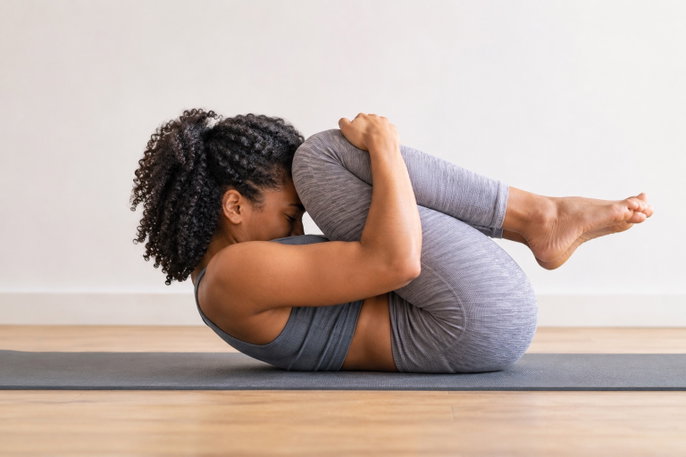 Knee to chest | AI-generated image