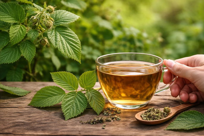 Red raspberry leaf tea | AI-generated image