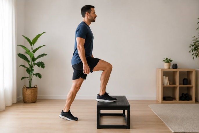 Step-up without weight | AI-generated image
