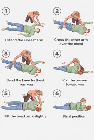 step by step instructions for recovery position