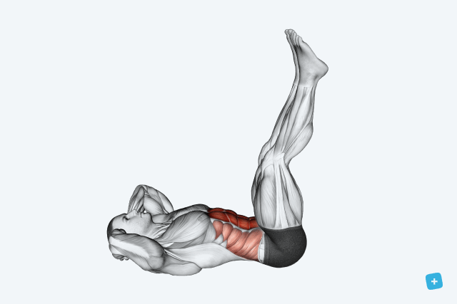 abdominal con pies elevados