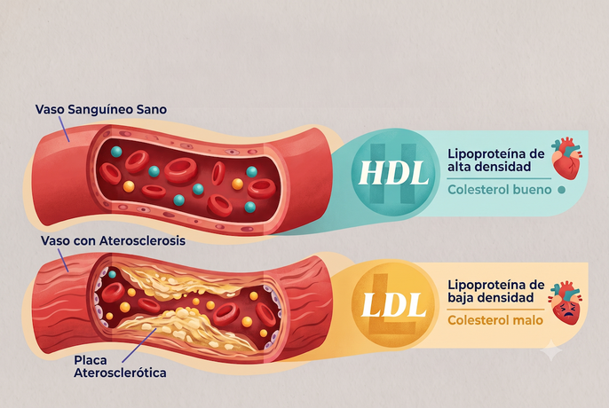Colesterol HDL. Imagen generada por IA