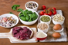 Illustrative image of the article 27 Iron-Rich Foods (mg per Serving): Animal & Plant Sources