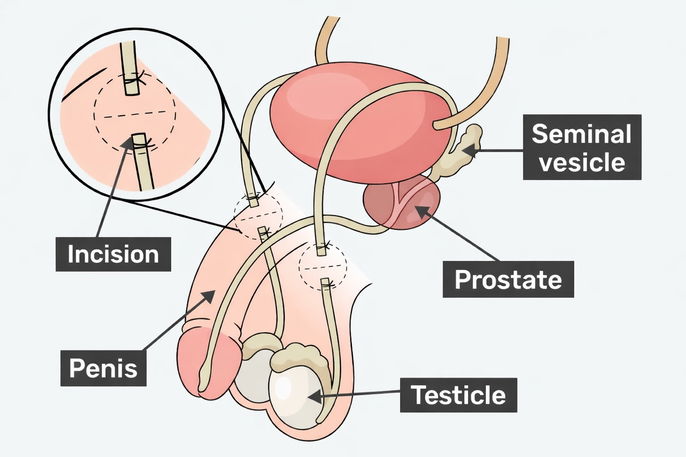vasectomy procedure diagram