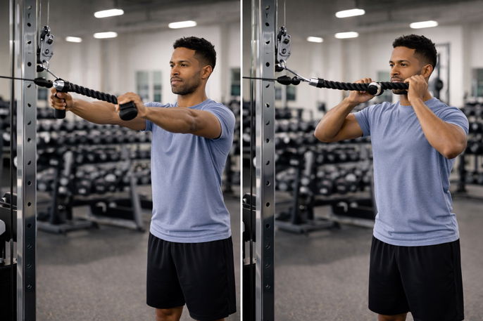 Face pull exercise | AI-generated image