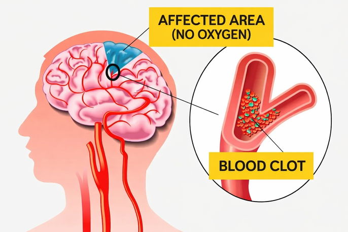 diagram of ischemic stroke