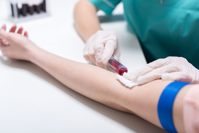 Person getting their blood drawn