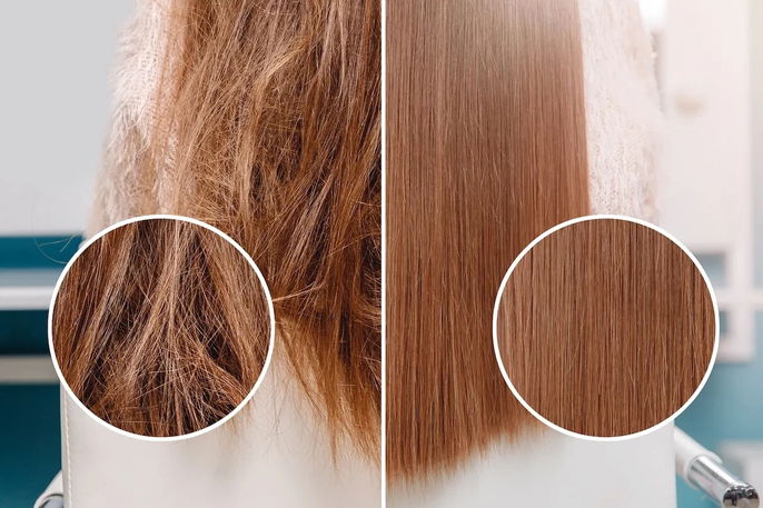 before and after hair botox