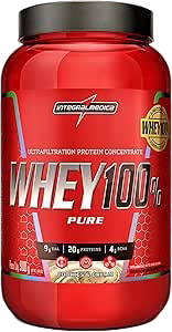 Integralmédica - Whey Protein Concentrado Cookies and Cream 100% Pure - 21g de Proteína por Scoop, Suplementação Alimentar Pós-Treino, Fórmula Enriquecida com BCAAs - Pote 900g